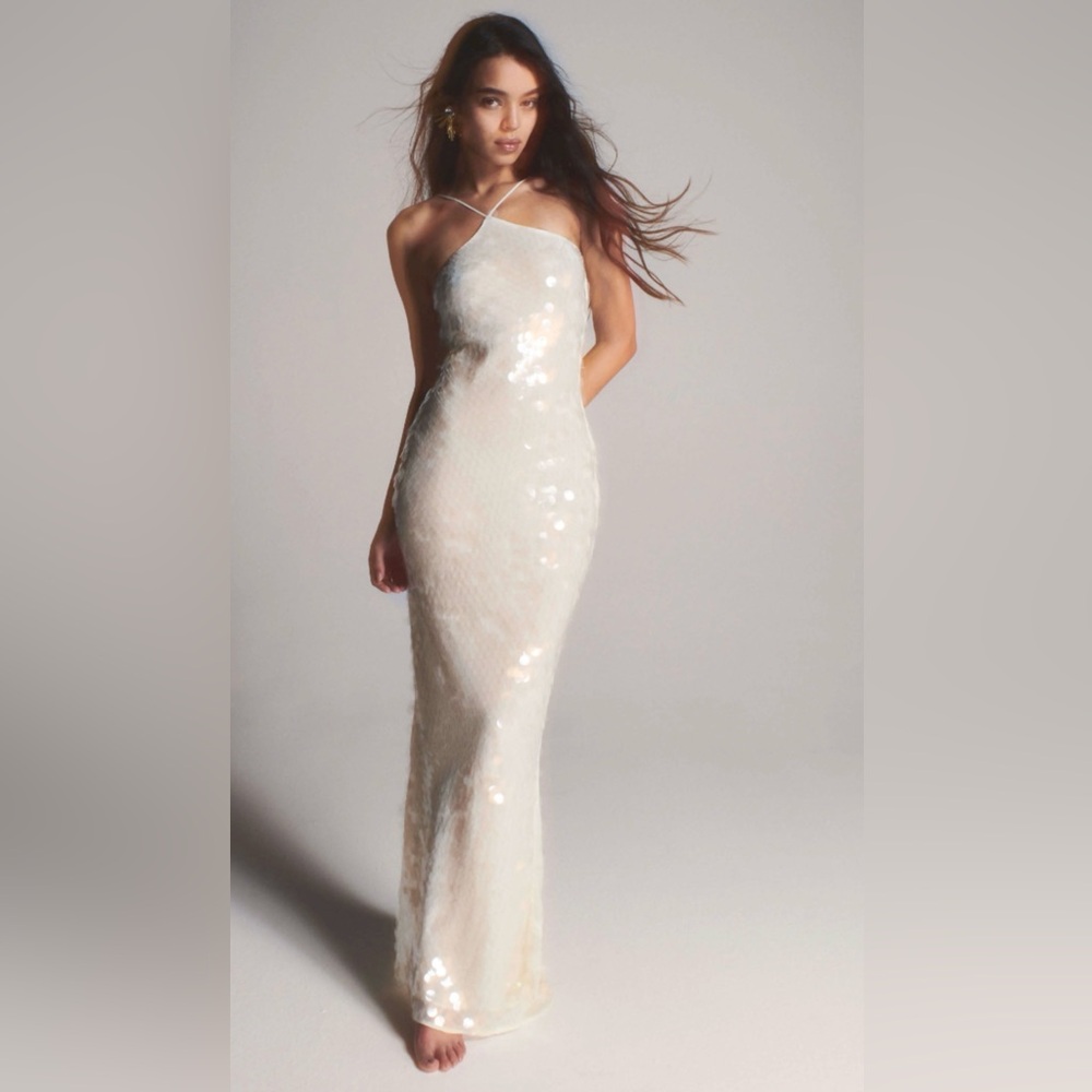 White Sequin Dress